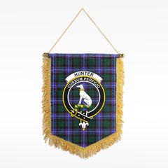 Hunter Modern Tartan Crest Wall Hanging Banner