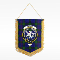 Inglis Modern Tartan Crest Wall Hanging Banner