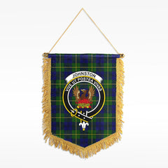 Johnston of Caskieben Tartan Crest Wall Hanging Banner