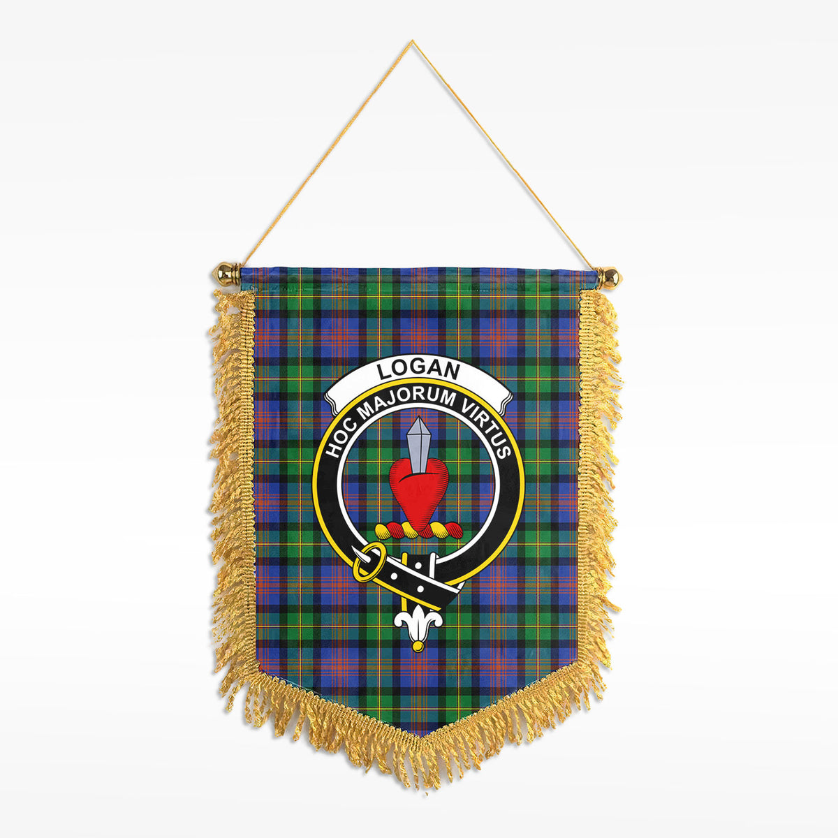 Logan Ancient Tartan Crest Wall Hanging Banner