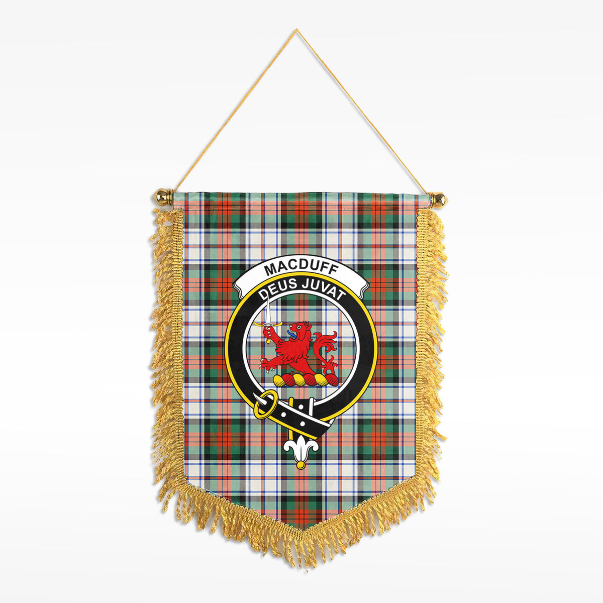 MacDuff Dress Ancient Tartan Crest Wall Hanging Banner