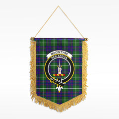 MacIntyre Hunting Modern Tartan Crest Wall Hanging Banner