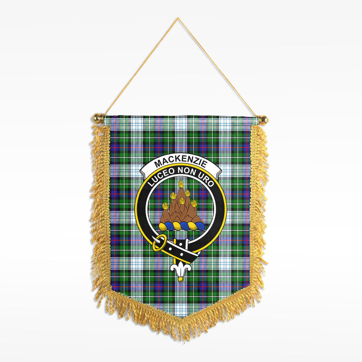 MacKenzie Dress Modern Tartan Crest Wall Hanging Banner