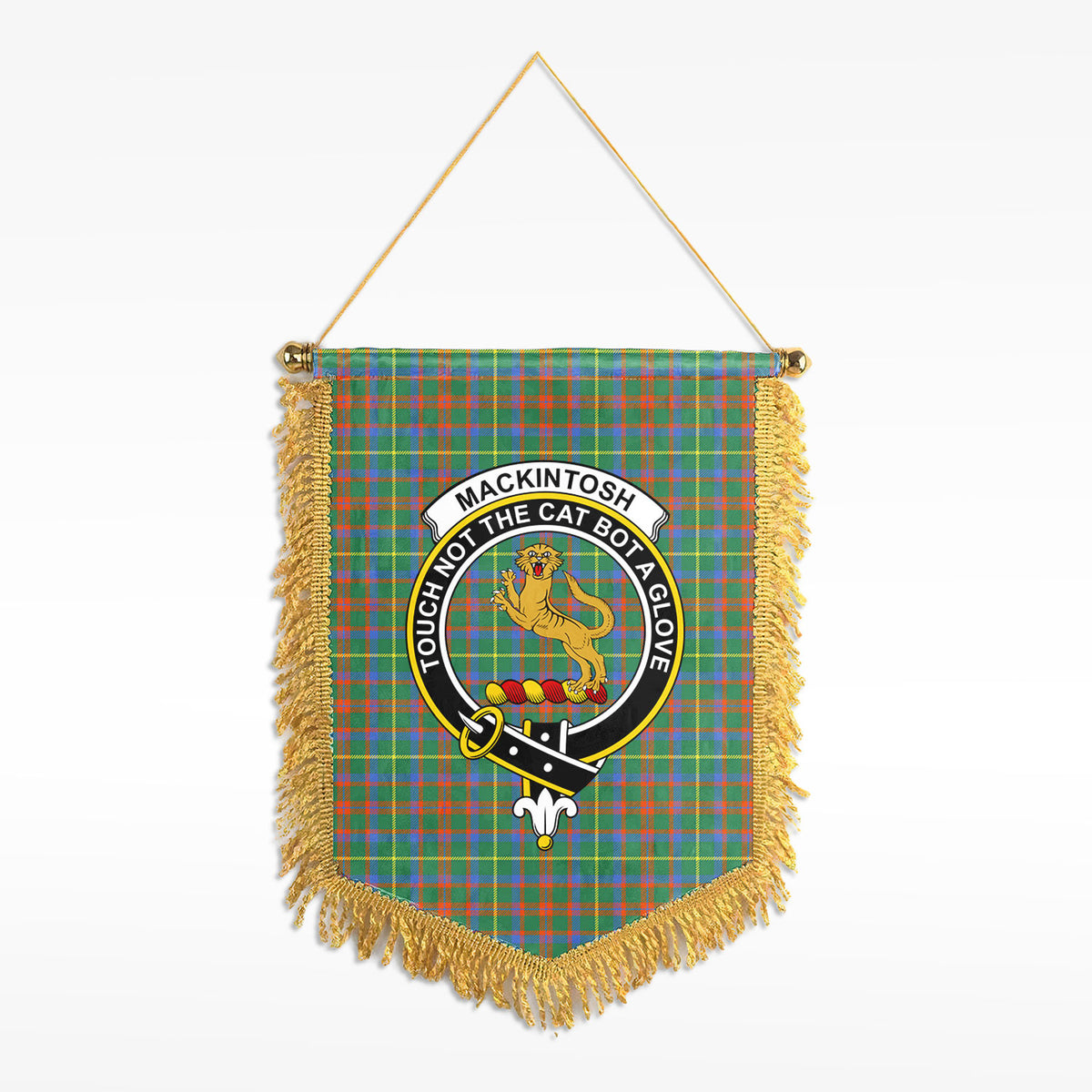 MacKintosh Hunting Ancient Tartan Crest Wall Hanging Banner