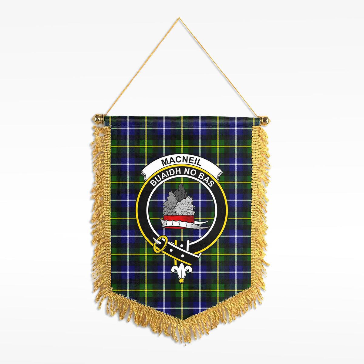 MacNeil of Barra Modern Tartan Crest Wall Hanging Banner