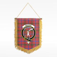 MacRae Ancient Tartan Crest Wall Hanging Banner