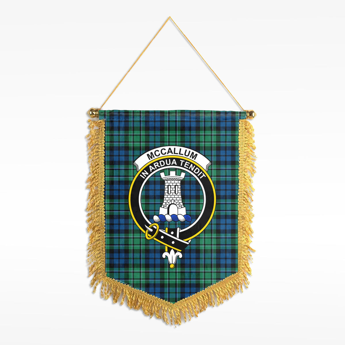 McCallum Ancient Tartan Crest Wall Hanging Banner