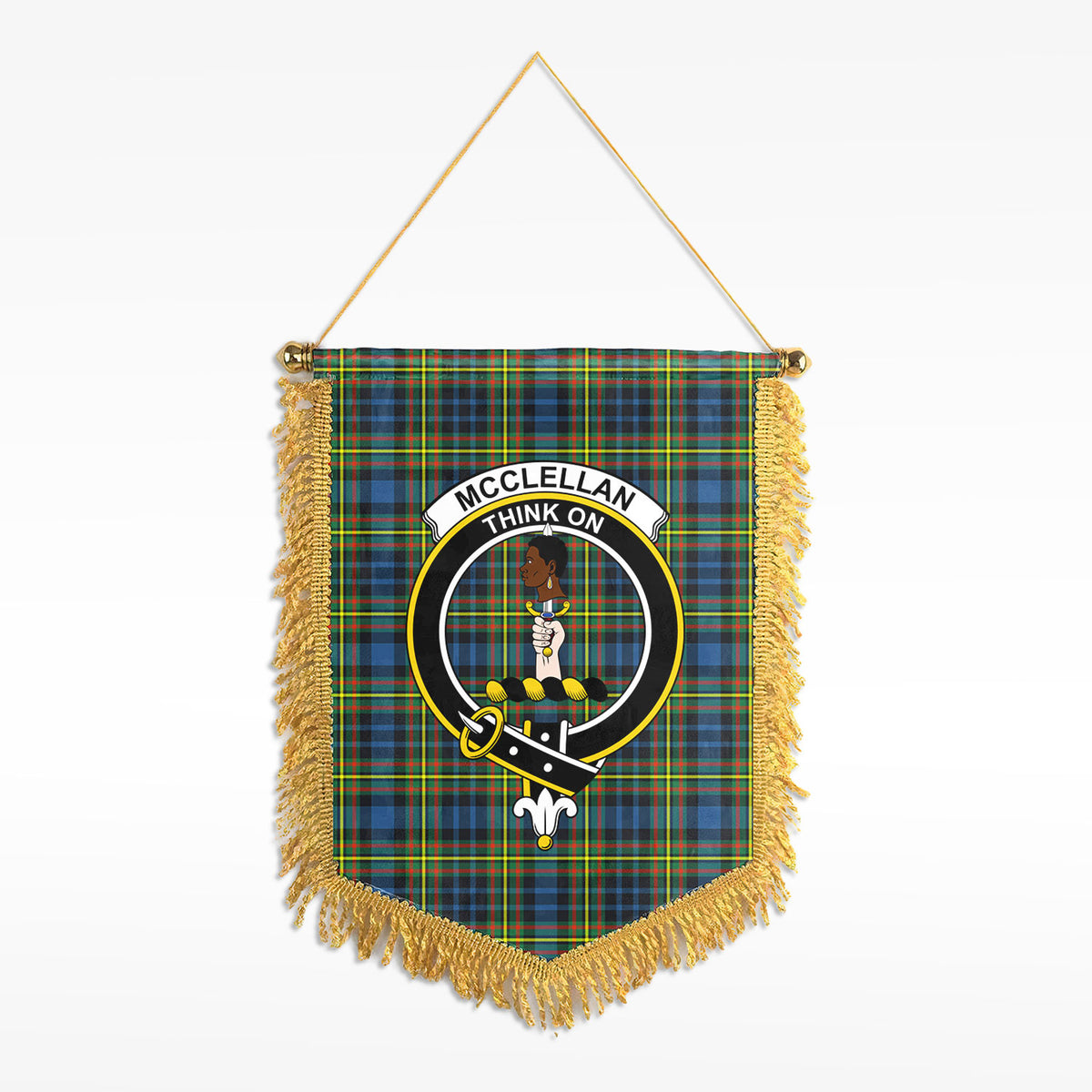 McClellan Ancient Tartan Crest Wall Hanging Banner