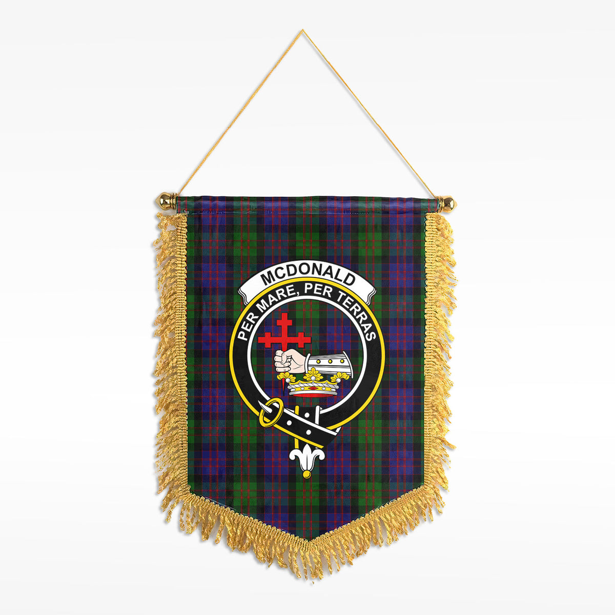 McDonald Tartan Crest Wall Hanging Banner