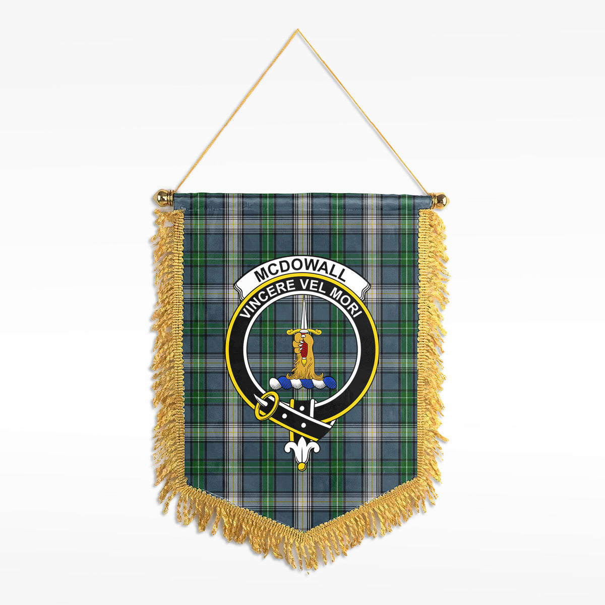 McDowall Tartan Crest Wall Hanging Banner