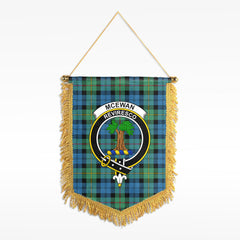 McEwan Ancient Tartan Crest Wall Hanging Banner