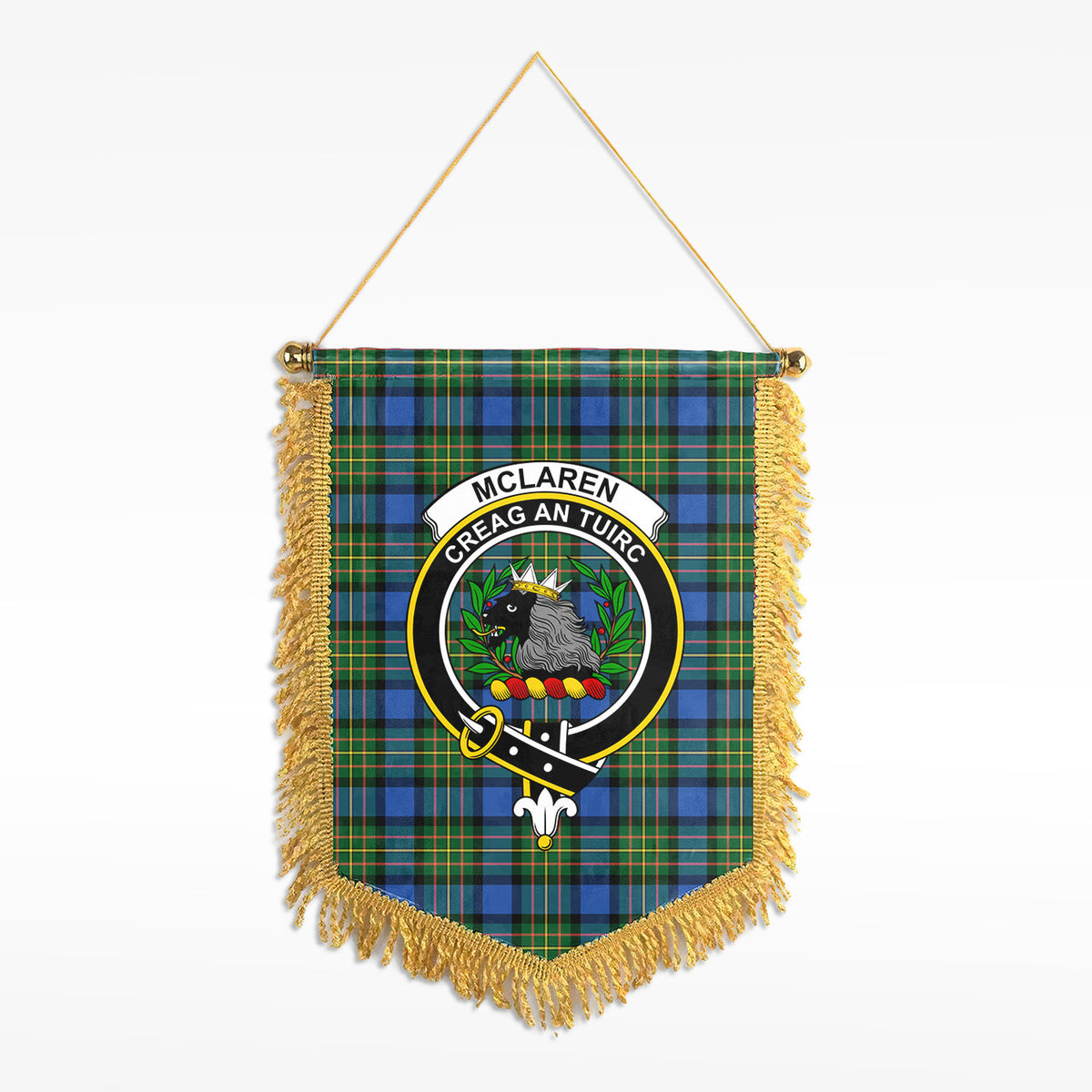 McLaren Ancient Tartan Crest Wall Hanging Banner