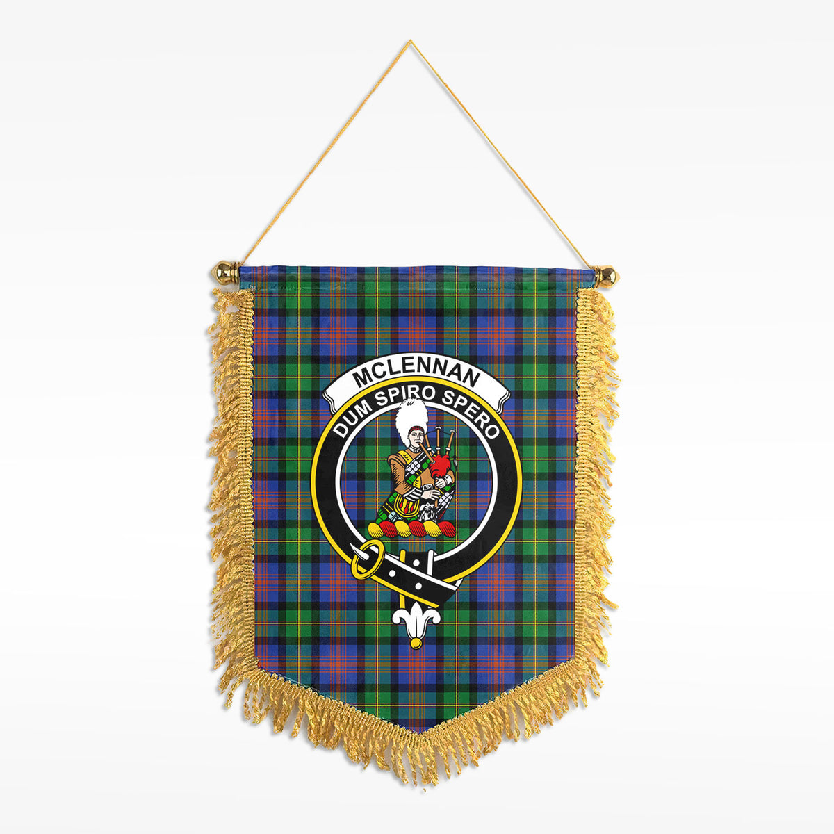 McLennan Ancient Tartan Crest Wall Hanging Banner