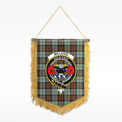 McLeod of Harris Weathered Tartan Crest Wall Hanging Banner