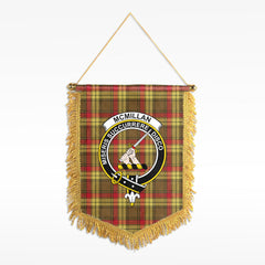 McMillan Old Weathered Tartan Crest Wall Hanging Banner