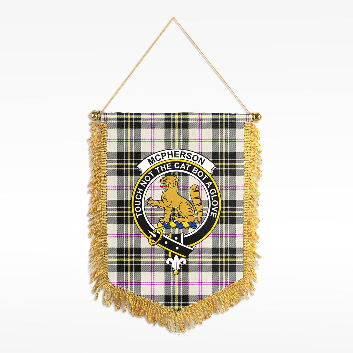 McPherson Dress Ancient Tartan Crest Wall Hanging Banner