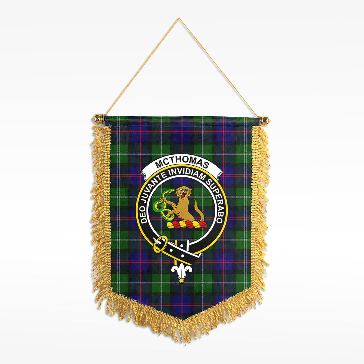 McThomas Modern Tartan Crest Wall Hanging Banner