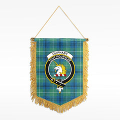 Oliphant Ancient Tartan Crest Wall Hanging Banner