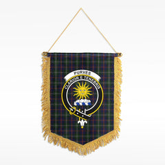 Purves Tartan Crest Wall Hanging Banner