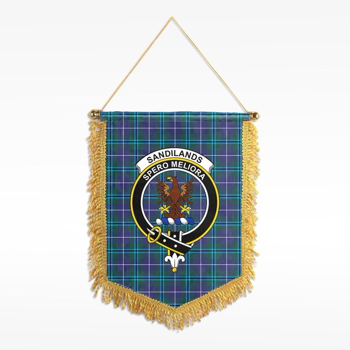 Sandilands Tartan Crest Wall Hanging Banner