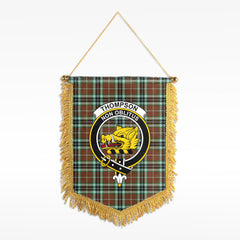 Thompson Hunting Modern Tartan Crest Wall Hanging Banner