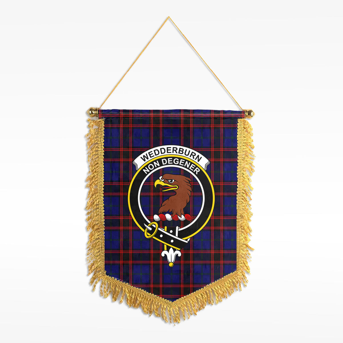 Wedderburn Tartan Crest Wall Hanging Banner