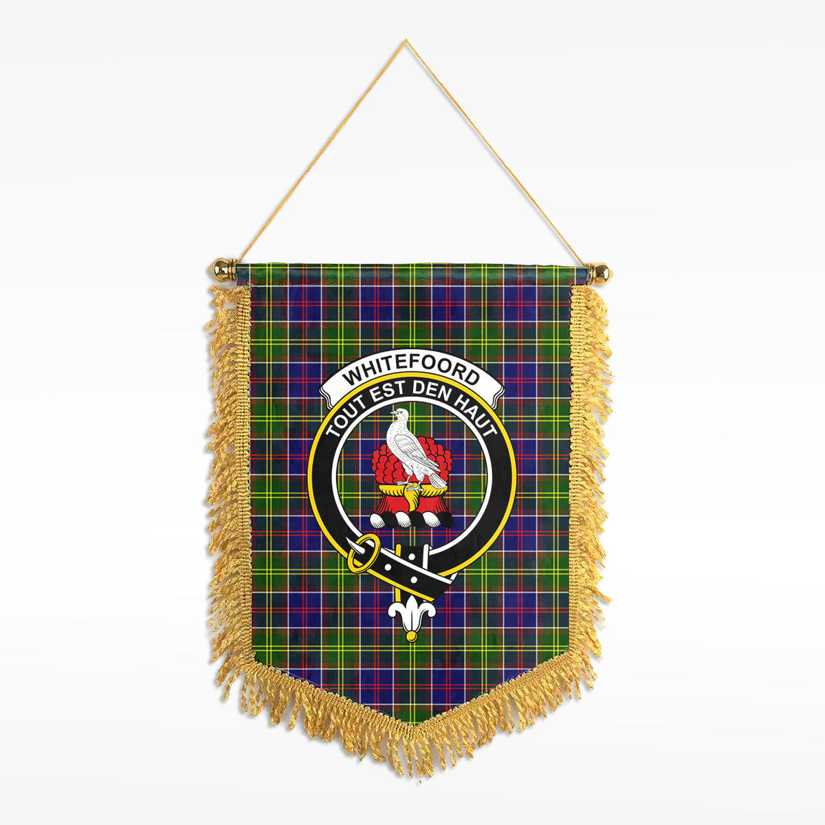 Whitefoord Tartan Crest Wall Hanging Banner