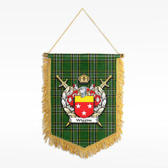 Wiggins Tartan Coat of Arms Wall Hanging Banner - Royal Style