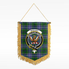 Wishart Hunting Tartan Crest Wall Hanging Banner