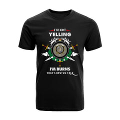 Burns Tartan Crest T-shirt - I'm not yelling style