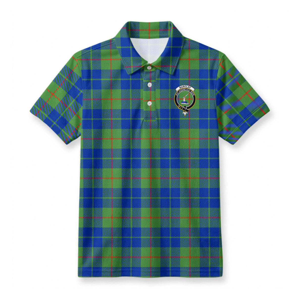 Barclay Hunting Ancient Tartan Crest Birdseye Mesh Polo Shirt