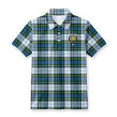 Campbell Dress Tartan Crest Birdseye Mesh Polo Shirt