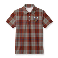 Davidson Dress Dancers Tartan Crest Birdseye Mesh Polo Shirt