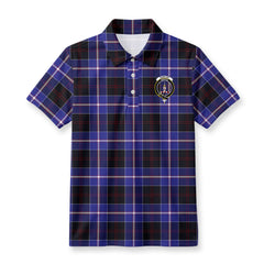 Dunlop Modern Tartan Crest Birdseye Mesh Polo Shirt