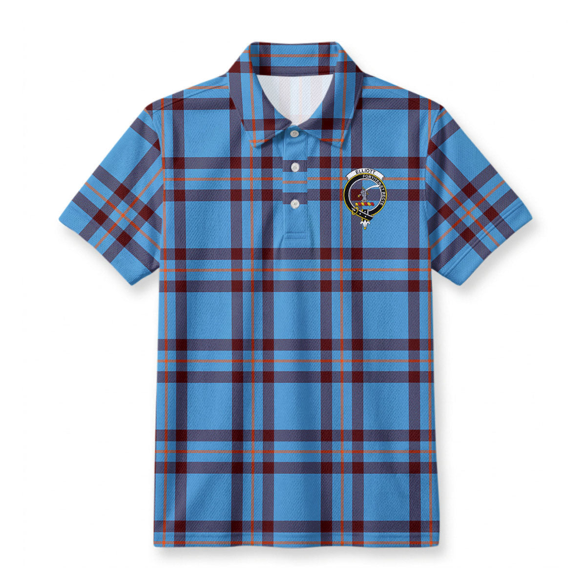 Elliott Ancient Tartan Crest Birdseye Mesh Polo Shirt