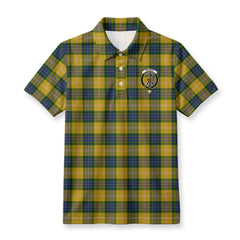 Fraser (of Lovat) Yellow Tartan Crest Birdseye Mesh Polo Shirt