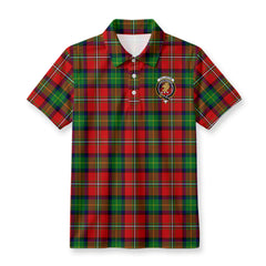 Fullarton Tartan Crest Birdseye Mesh Polo Shirt
