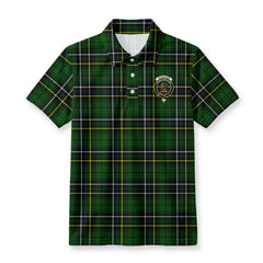 MacAlpine Modern Tartan Crest Birdseye Mesh Polo Shirt