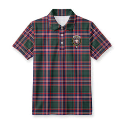 MacFarlane Hunting Modern Tartan Crest Birdseye Mesh Polo Shirt