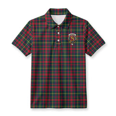 MacIntosh Hunting Modern Tartan Crest Birdseye Mesh Polo Shirt