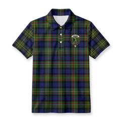MacLaren Modern Tartan Crest Birdseye Mesh Polo Shirt