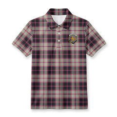 MacPherson Hunting Ancient Tartan Crest Birdseye Mesh Polo Shirt