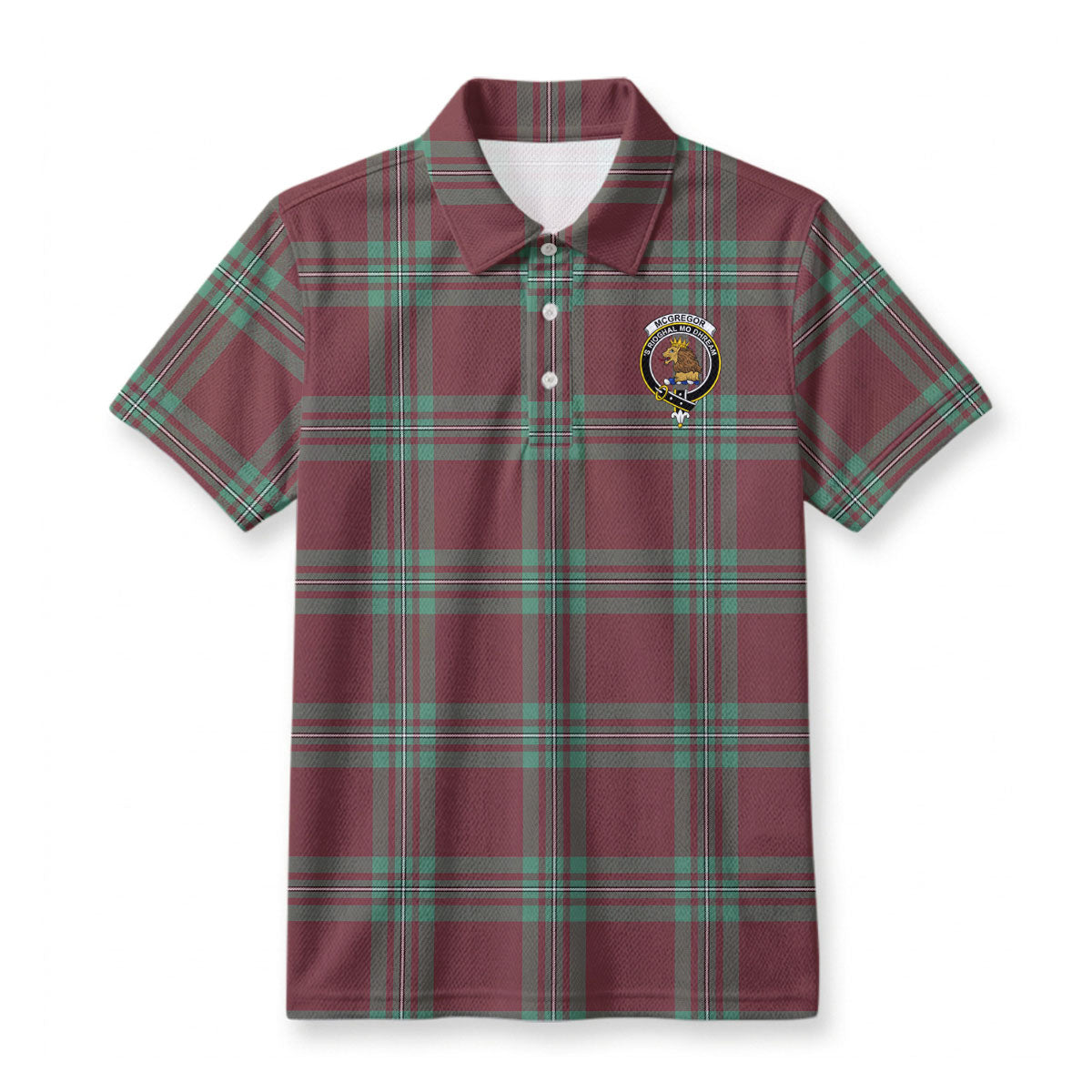 McGregor Hunting Ancient Tartan Crest Birdseye Mesh Polo Shirt