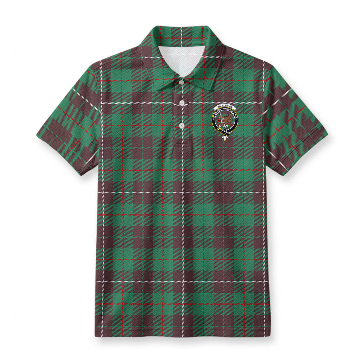 McKinnon Hunting Ancient Tartan Crest Birdseye Mesh Polo Shirt