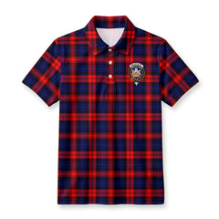 McLachlan Modern Tartan Crest Birdseye Mesh Polo Shirt