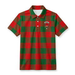 Moncreiffe (or Moncreiff) Tartan Crest Birdseye Mesh Polo Shirt