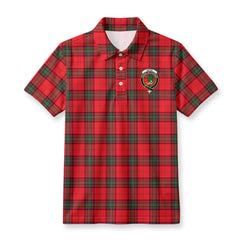 Seton Modern Tartan Crest Birdseye Mesh Polo Shirt