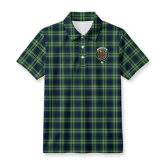 Spottiswood Tartan Crest Birdseye Mesh Polo Shirt