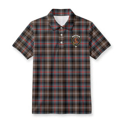 Sutherland Weathered Tartan Crest Birdseye Mesh Polo Shirt