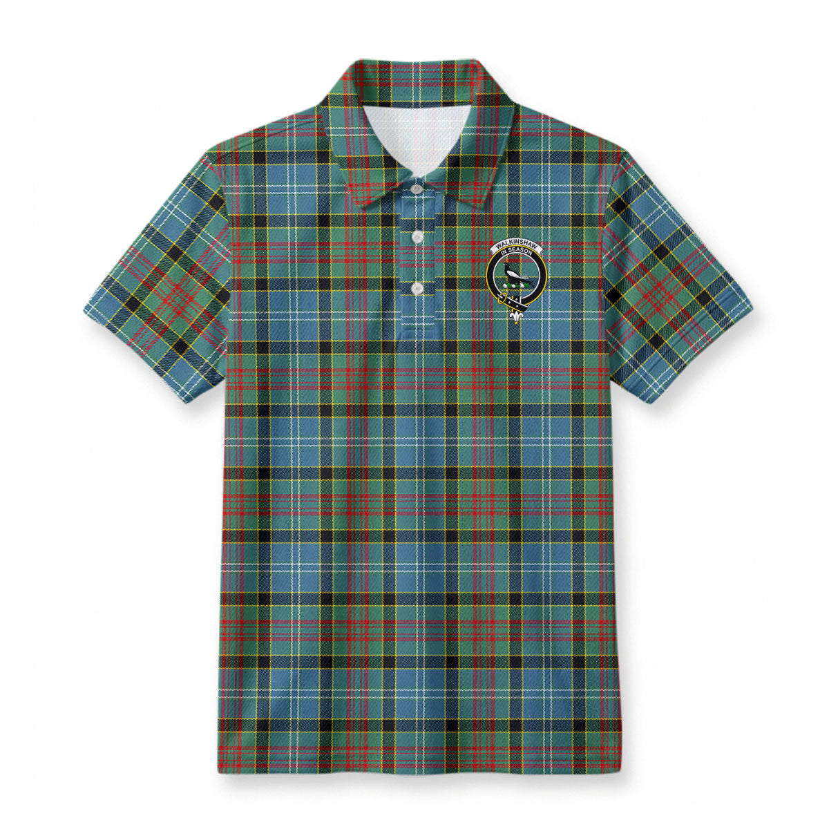 Walkinshaw Tartan Crest Birdseye Mesh Polo Shirt